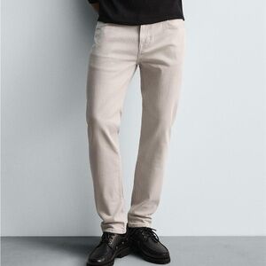 Zara Men’s Skinny Fit Jeans 31 Beige‎ Stretch Denim Pants